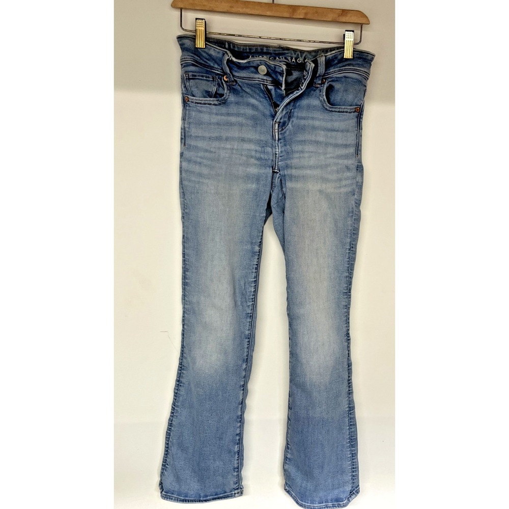American Eagle Jeans, size 0 regular. High rise next level stretch skinny kick